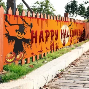 Modern Style Halloween Party Banners Yard Decorations and Flag Tableware for Festive Events
