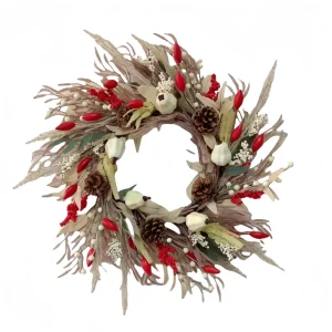 Modern Style Luxury Personalized Fall Harvest Festival Graduation Season Ornamental Artificial Wreath Pumpkin Pine Cone