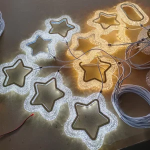 Modern Wedding Pendant Lamp Festival LED Light for Party Stage Star Moon Background Decoration
