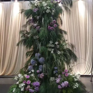 Modern Wedding Ripple Curtain Gauze Organza Wall Decoration Fabric Stage Backdrop Decorative Silk