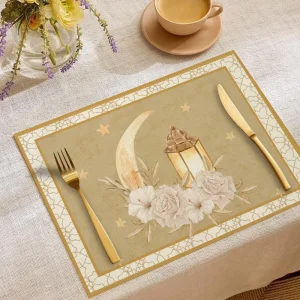 Moon and Flower Patterns Table Festive Party Suitable for Families Hotels Restaurants Party Decor