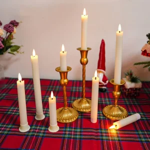 Morandi Color Rod Paraffin LED Electronic Candle Light Eco Friendly Remote Control for Home Decor Christmas Weddings Birthdays