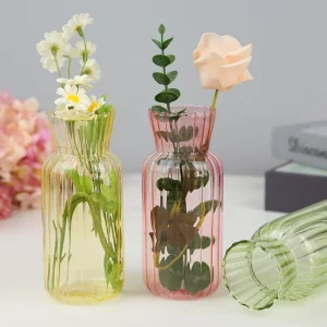 Most Popular Nordic Painted High Borosilicate Glass Vase 14.5cm Tall Glass Vase