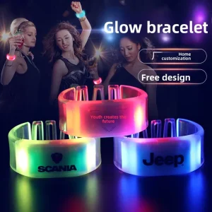 Motion Activated LED Bracelet Party Decorations DMX Control LED Flash Bracelet With Rhythm