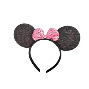 Mouse Ears Bow Headbands Party Decoration Costume Headbands Hair Band Mouse Ears Headbands for Birthday Party Theme