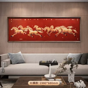 Movable Brass Solid Wood Chinese Style Wall Decoration Handmade Hanging Art Metal Handicraft Animal Design Custom Size