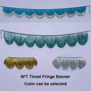 Multi Color Christmas Party Decoration Fringe Banner
