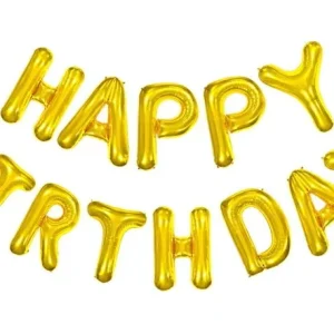 Multi Colors 16inch Aluminum Foil Birthday Balloons Set Eco Friendly Party Decoration with Colorful Letters and Banner