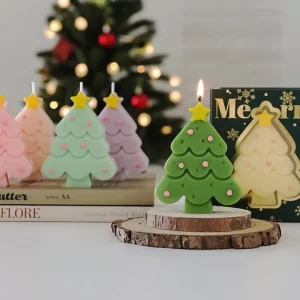 Multi Scent Christmas Tree Shaped Aromatherapy Candle Cute Design Home Interior Xmas Holiday Decorative Candle