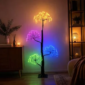 Multi-color LED Mushroom Tree Lamp Outdoor Garden Decor Standing Flower Light Wedding Festival Patio Courtyard Lighting