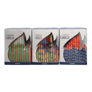 Multi color Long Thin Handmade Religious Hanukkah Taper Candles Paraffin Wax Menorah Decorative Jewish Festival
