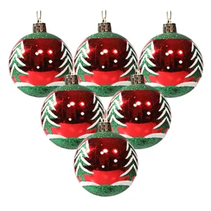 Multi color gift box set Christmas tree decoration hanging ornaments party scene decoration Christmas painted ball