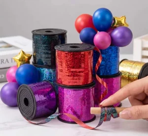 Multicolor Balloon Ribbon Roll, Party Streamer, Gift Wrap, DIY Halloween Decoration