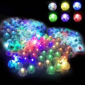 Multicolor LED Balloon Light Rainbow Colored Round Led Flash Mini Ball Light for Paper Lantern Balloon Halloween Christmas Decor
