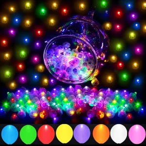 Multicolor LED Balloon Lights Ball Paper Lantern for Ramadan Graduation Halloween Christmas Easter Wedding Pumpkin Decorations