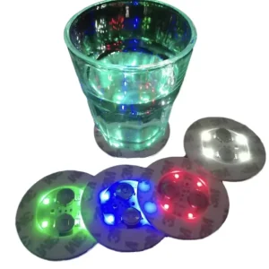 Multicolor LED Luminous Coaster Bar KTV Wine Bottle Sticker Used for Party and Nightclub Decoration