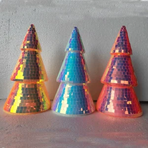 Multicolor PET Disco Ball Christmas Tree Ornament Nutcracker Unbreakable Sparkling Tree Decoration Graduation Father’s Day
