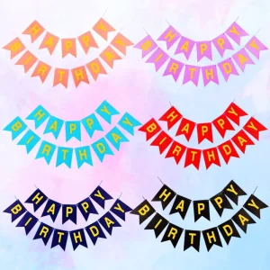 Multicolor Party Supplies Happy Birthday Decorations Happy Birthday Party Hanging Banner