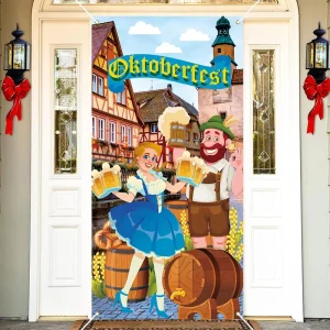 Munich Oktoberfest Door Banner Modern style Paper German Beer Festival Party Decor Background Cloth Door Hanging Bunting