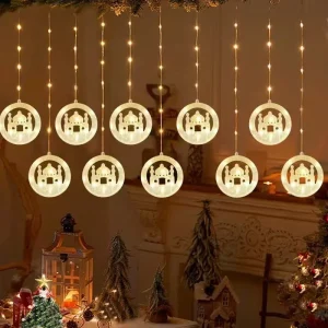 Muslim Festival LED Curtain String Lights Ramadan Festival 3.5M Star Moon Fairy Garland Christmas Decoration