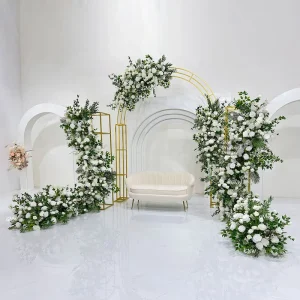 Muslim Wedding Stage Sofa Backdrop Decoration Flower Garland for Bride and Groom