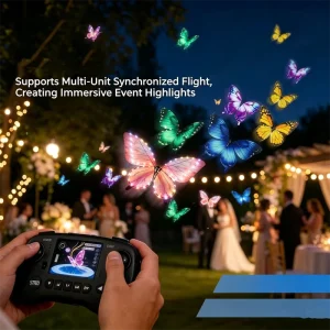 NEW ARRIVAL Detachable LED Light Show Bionic Flying Butterfly RC Drone for Birthday Party Brand Opening Stage Decor