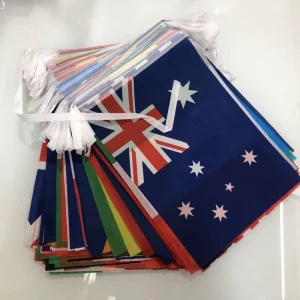 National Football Game Banner Decorative Euro Champions String Bunting Flag Fiberglass for Party