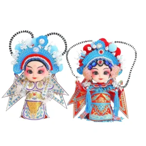 National Tide Chinese Opera Beijing Doll 6 Inch Q Version Cartoon Silk Handmade Chinese New Year Holiday Gift Home Decoration