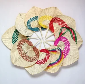 Natural Bamboo Palm Leaf Rattan Hand Fan Home Decoration Summer Handmade Straw Woven Fans Craft Party Wedding Gifts