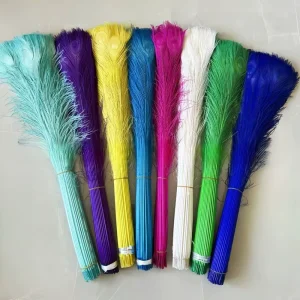 Natural Bleached Peacock Tail Feather 80-90cm Carnival Headdress Clothing Decor Raw Material