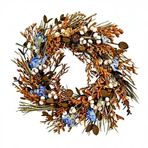 Natural Real Dried Flower Wreath Everlasting Preserved Floral Wreaths Long Lasting Boho Wedding Home Wall Decorative