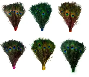 Natural White Black Peacock Feather for Wedding Party Carnival Holiday Home Centerpiece Christmas Vase Decor DIY Crafts Floral