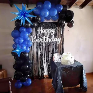 Navy Blue Balloon Garland Arch Kit 35pcs Exploding Star Foil Balloon Sets for Birthday Wedding Party Decorations