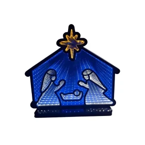 Neon Christmas Party Decoration Atmosphere Light Nativity Scene Design Religious Totem PVC Material Creative Party