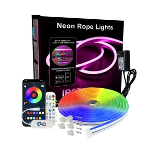 Neon Lights Colorful WiFi Music RGB Flexible Silicone Ambient Light Strip Smart DIY Digital Running Strip Light