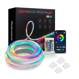 Neon Rgb Light Remote LED Neon Lights for Christmas Tree Decoration Mobile Phone App Copper Smart Control