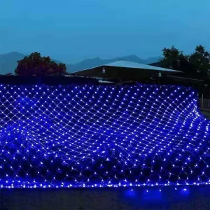 Net Lights Christmas Wedding Decoration Outdoor Landscape Party Festival LED Fairy String Mesh 8 Lighting Modes Warm White IP65
