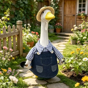 New 23 inch Porch Gardener Clothing Gardening Set Garden Goose Clothes Halloween Goose Costume