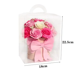 New Arrival Floral Gift Bucket Valentine Mothers Day Gift Soap Flower Gift Bouquet For Girl Friend