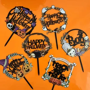 New Arrival Unique Acrylic Cake Topper for Halloween Christmas Baby Graduation Easter Parties Number Shaped Cake Decorating