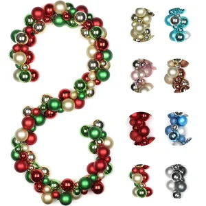 New Arrivals Hanging Christmas Garland Curtain 33FT 200FT Customized Christmas Balls Ornaments for Christmas Tree
