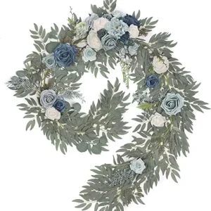 New Artificial Long Silk Handmade Floral Rose Garland High Quality Luxury White Wedding Table Decorations Centerpieces Greenery