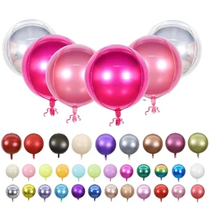 New Balloon 4D Sphere Foil Balloons 22Inch Pure Color Aluminum Round Circle Ballon for Party Wedding Decoration Globos