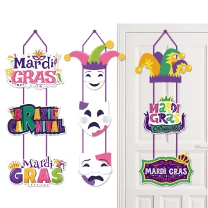 New Carnival Mardi Gras Themed Cartoon Clown Letter Door Party Decorations Patrick’s Day Costume Party Halloween Easter Factory