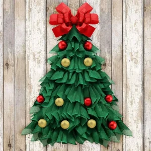 New Christmas Holiday Wreath Decoration Merry Christmas Front Door Ornament Wall Christmas Tree Sculpture Party Decoration