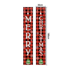 New Christmas Party Wall Decorations Couplet Christmas Children Theme Home Decoration Door Custom Festival Scene Couplets