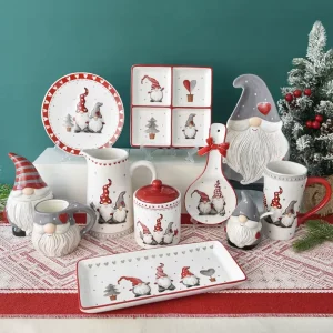 New Christmas Themed Cartoon Party Ceramic Porcelain Dinnerware Sets Factory Direct Supply Festive Hand Painted Tableware