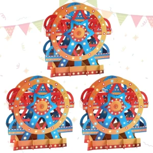 New Circus Ferris Wheel Paper Ornament Desktop Craft Display Stand Atmosphere Arrangement Desktop Decoration Tabletop Display