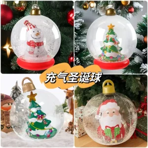 New Creative Christmas Decoration Ball Glowing PVC Atmosphere Crafts Xmas Inflatable Balloons