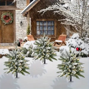New Cross border Christmas Decorations for Indoor Garden Displays DIY Velvet Inserts PE Material Standing Base